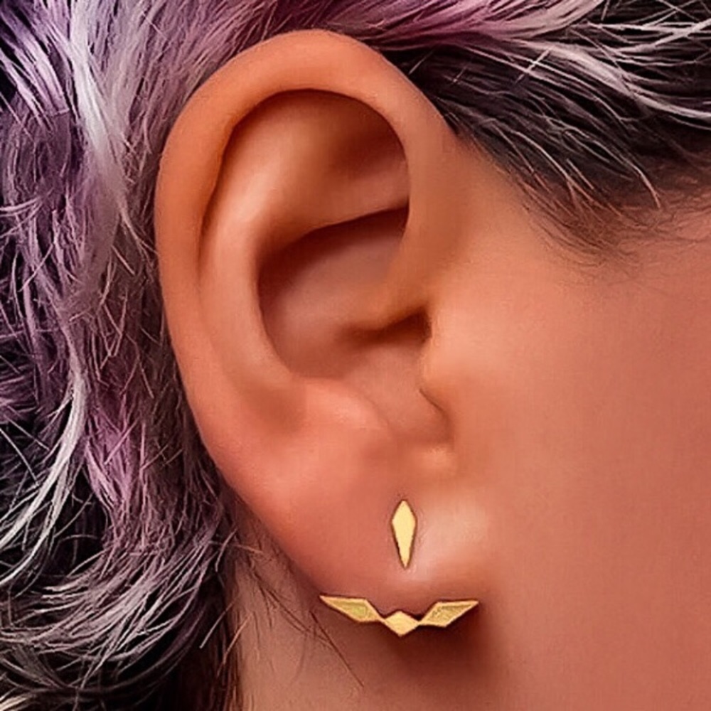 ⚜️𝟯𝟬%𝗢𝗙𝗙 𝗯𝘂𝗻𝗱𝗹𝗲𝘀 𝟯+⚜️ NEW Unique Shape Geometric Jacket Earrings - Picture 3 of 13